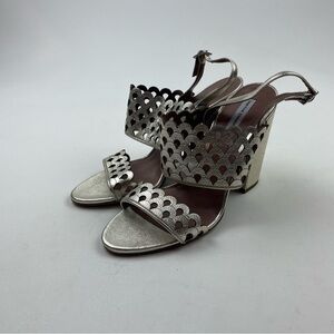 TABITHA SIMMONS Suede Cutout Accent Slingback Sandals Size 40 US 10